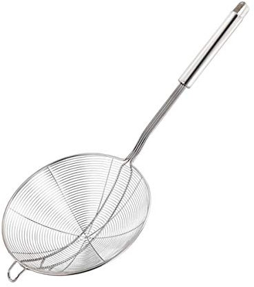 Cabilock Espumadera Inoxidable Con Mango Ergonómico y Rejilla Colador Para Escurrir Pasta Fideos y Freír Alimentos Cocina y Hot Pot