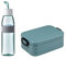 Mepal - Lunch Set To Go - Lunch-Set mit Lunchbox & Wasserflasche - Geschenkset Gesundes Mittagessen - Brotdose für 2 Sandwiches oder 4 Scheiben Brot - Trinkflasche 500 ml - Nordic Green