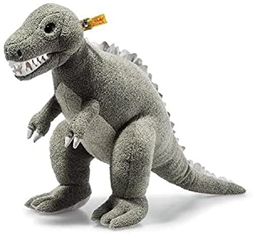 Steiff Kuscheltier Thaisen T-Rex, Süßes Stofftier, Kinder, Jungen & Mädchen, Soft Cuddly Friends, Plüschtier 45 cm, Hellgrau, 067136