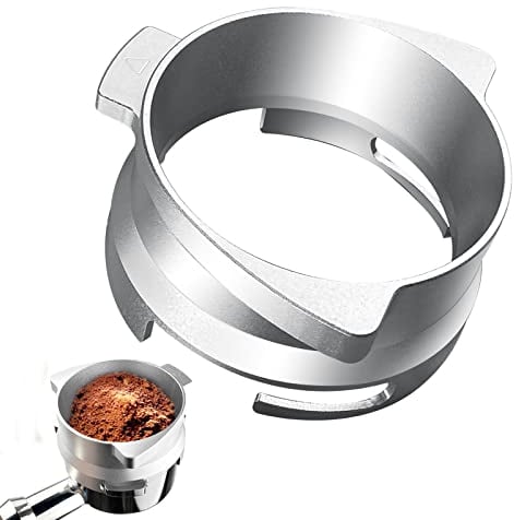 NOTSEK 54mm Dosing Funnel, Coffee Dosing Funnel for Sage Barista Pro/Sage Barista Express with Grinder Trigger Aluminum Coffee Accessrioes, Silver