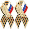 Vepoty Russische Flagge Pin 2pcs Band Ohr Von Weizen Metall Revers Pin Brosche Für Trauer Geschenke Zum Erinnerungstag