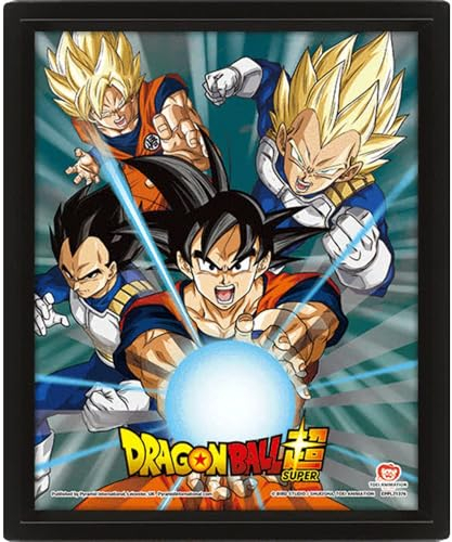 Pyramid International - Marco de Dragon Ball Z - El Poder de los Saiyans - Efecto 3D - 25 x 20 cm - Licencia oficial