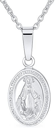 Traditionelle christliche Unsere Liebe Frau von Guadalupe des Schutzes katholische religiöse kleine ovale Medaille Medaillon Jungfrau Maria Halskette Anhänger für Frauen Teenager .925 Sterlingsilber