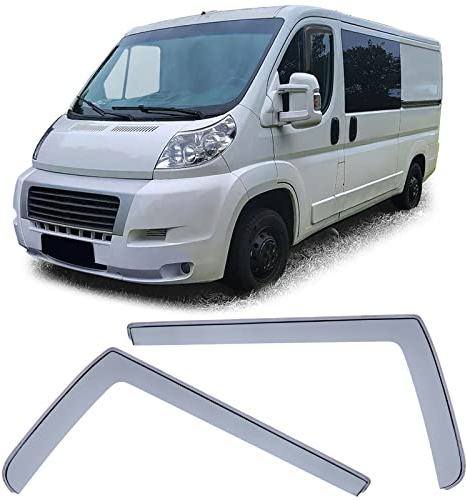 Windabweiser Regenabweiser Windschutz Schwarz Smoke für Fiat Ducato 3 250 ab 06