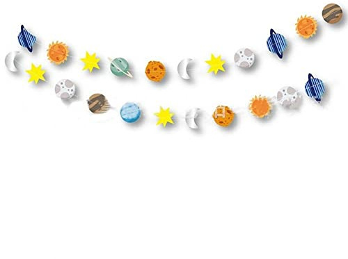 Spaceman -Thema Hängende Banner -Out Space Planet Banner Cartoon Garlanddekoration Für Kindergeburtstagsfeier