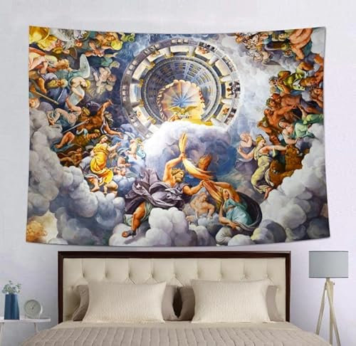 SHRAPHY Griechische Mythologie-Wandteppich, 152,4 x 101,6 cm, nordische Legende, Wandteppich, Kunstwerk, Wandbehang, Decke, feines Versailles, griechische Mythologie