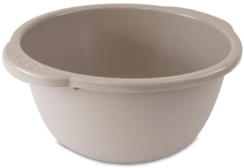 4x Schüssel 14L rund Ø40x18cm Braun Küchenschüssel Kunststoff Fußbad Pflege
