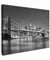 MuchoWow© Leinwand Bilder 80x60 cm Schwarzweiss Wanddeko Wohnzimmer Aesthetic Room Decor Deko Zimmer Wandbilder Modern Fotogeschenke New York - Brücke - Brooklyn - Schwarz und weiß - Weiss