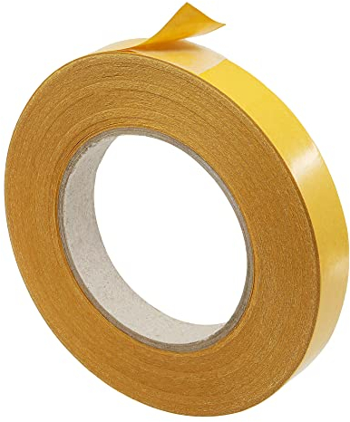 Kleberino Klebeband doppelseitig dünn | handreißbar | stark und permanent klebend | Universalklebeband für fast alle Untergründe in Industriequalität (6mm x 50 m)