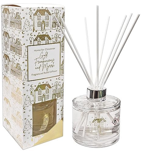 Large 180ml Scented Fragrance Reed Diffuser - Gold, Frankincense and Myrrh