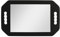 KOMUNJ Grand miroir à main avec double poignée, miroir cosmétique, miroir acrylique, outils de coiffure professionnels pour couper les cheveux et la beauté, 1 pièce rectangulaire noire