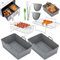 Anttyscar 8 PCS Ninja Air Fryer Accessories, Silicone Air Fryer Liner for Ninja Dual AF400UK AF500UK AF451UK Tower T17088,Upgraded Air Fryer Liner Silicone & Dual Air Fryer Racks Grey