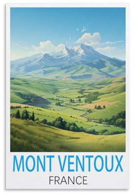 Mont Ventoux Frankreich, Vintage-Reiseposter, 20 x 30 cm, Leinwand-Kunst, Poster und Wandkunst, Bilddruck, moderne Familienschlafzimmer-Dekoration