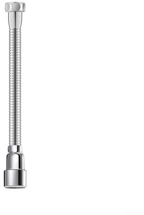 Lioaeust Rallonge de robinet de cuisine, flexible, en acier inoxydable, 50 cm