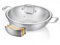 DELARLO Tri-Ply Stainless Steel Wok Pan With Lid, Fast & Even Heat 12Inch Large Frying pan, Induction Saute Pan, Dishwasher Safe Cooking Pan,Induction,Broiler Safe 600℉