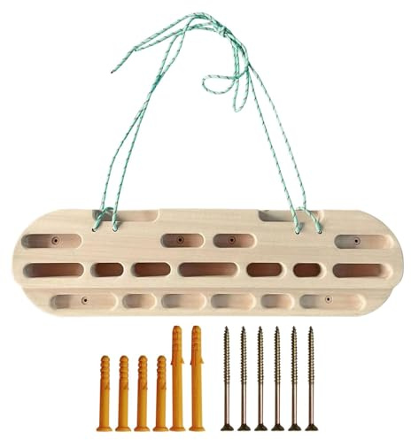 Kletter-Hangboard aus Holz, Kletter-Hangboard, Klettertraining, Kletter-Griffbrett, Kletter-Griffbrett, Kletterkraft-Rock, Holz-Werkzeuge für Finger, Griff