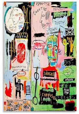 GAJUYL Jean-Michel Basquiat Poster in italienischer Graffiti-Kunst-Serie, Poster, Straßenkunst, Leinwanddruck, dekoratives Gemälde, ungerahmt, 40 x 60 cm
