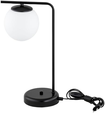 KAR LIGHTING Stehleuchte 1-flammig aus Stahl & Glas | Standlampe E27 in Schwarz für Wohn-, Ess- & Arbeitszimmer | Einfache Montage | Modern & LED-kompatibel