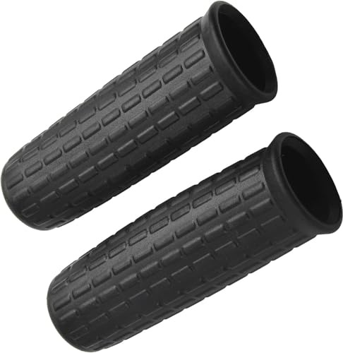 Daaxing 2 Pack Wheelbarrow Rubber Grips, For Yard Trolley Grips Universal Replace Accessories Black (122x32mm)