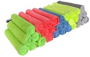 BLANCO PLATA Bayetas de Microfibra Multisuperficies - Toallas de Secado Pack de 30 Unidades, Pack de bayetas 40x30cm