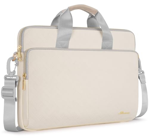 KIZUNA Laptoptasche 15.6 16 Zoll Notebook Tasche Laptop 15 Für MacBook Pro 16 M3/16 Lenovo IdeaPad 5 Pro/Flex 5 & 5i/IdeaPad 3i & Slim 3i/Legion Slim 5i Gen 8/HP/Huawei/Dell Hülle Sleeve Bag,Beige