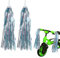 JIYIN Giantree 2 Stück Kinder Fahrrad Luftschlange, Lenker Quasten Bunte Lenker Bändchen Fahrradgriffe Kinder Quastenband Fahrrad Griffe Bänder für Dekoration(blau+silber)