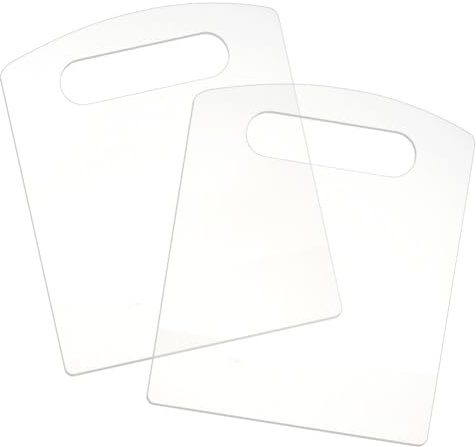 AHANDMAKER 2 PCS Shirt Folding Board 10 X 12 Inch Laundry Organizer with Hook Acrylic Folding Board for Clothes Durable Easy and Fast for Hanging T Shirt, Transparent