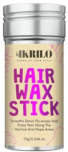 flintronic Haarwachs Stick, Wachsstab für Haare, Starker Halt, lässt das Haar Ordentlich und Ordentlich Aussehen, für Perücken, Haarsträhnen, Frizz, Babyhaar (75g, Fruchtig）