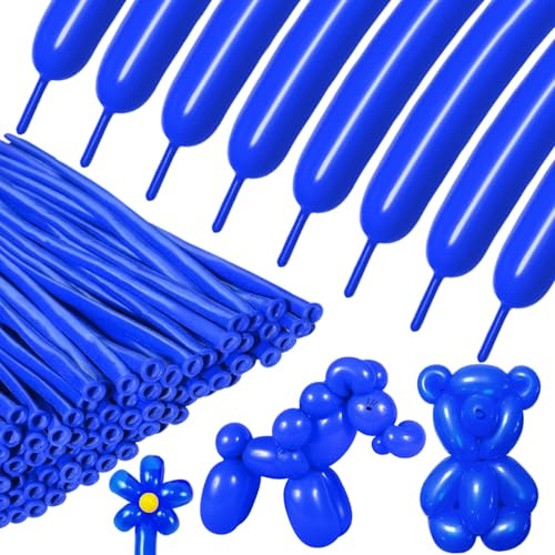 Modellierballons 100 Stück Blau 260Q Lange Verdrehung Ballon Latex Magische Ballons für Party Geburtstag Hochzeit Clown Dekorationen