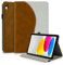Succtopy Cover per iPad 11 Generazione A16 11 Pollici 2025/iPad 10 Generazione 10.9 Pollici 2022 Custodia in Pelle PU con Funzione di Supporto Protettiva Case con Portapenne Marrone