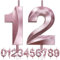 12th Geburtstagskerze, 3D Design Roségold Glitter Nummer Kerzen, Cake Topper Dekorationen, Kuchen Kerze für Geburtstagsparty, Hochzeitstag, Baby-Dusche, Party-Dekoration