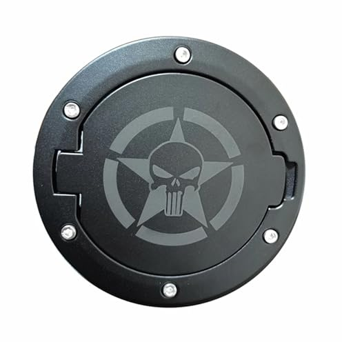 1Pcs Externe Tankdeckel Abdeckung Kompatibel for Jeep Wrangler JK 2007-2017 2/4 Türen Auto Zubehör(Star)