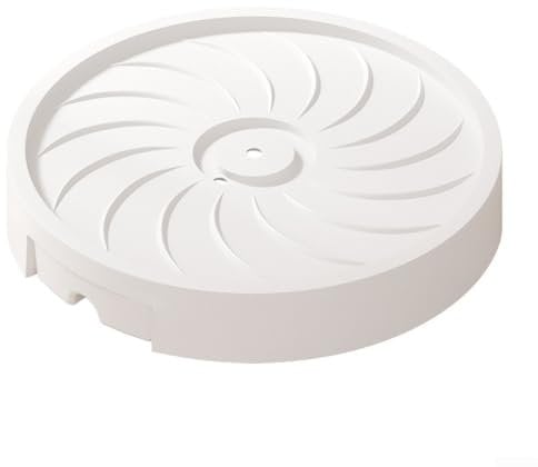 Sottobicchiere per vasi di fiori da interni con soluzione di drenaggio e design elegante per uso domestico (bianco 30 cm)