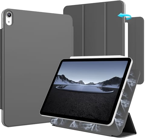 zoyu Magnetisch Hülle für iPad 11. / 10. Generation 2025/2022, Schwarz | Starke Magnetische Adsorption, Leicht und langlebig, Auto Wachen/Schlafen