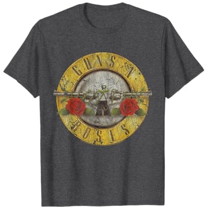 Officiel Guns N' Roses Logo Vintage Gris T-Shirt