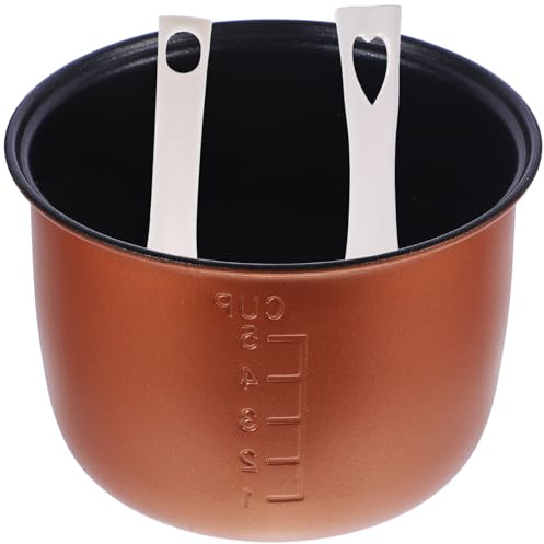 Reiskocher Innentopf aus Aluminiumlegierung 1,2l Braun | Vielseitiges Design, Verschiedener Gerichte, für Küche und Kochen Built in Scale Austausch Einsatz Zufälliger Stil