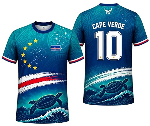 2026 W-M Kap Verde fotboll-t-shirt, 3D-flaggor, tryck, tröja, fantröja, andas, snabbtorkande, träningströja män, kvinnor, barn, ledig, utomhus, sport, fotbollströja