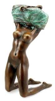 Kunst & Ambiente - Erotische Bronzefigur - Stripperin Figur - signiert Aldo Vitaleh - Sexy Skulptur - Frauen Akt - Akt Büste