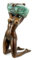 Kunst & Ambiente - Erotische Bronzefigur - Stripperin Figur - signiert Aldo Vitaleh - Sexy Skulptur - Frauen Akt - Akt Büste