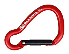 Kong Asymmetrischer Karabiner, Aluminium, Rot, 60 mm, Tragkraft 150 kg