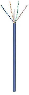 Goobay 96096 CAT 6a Cavo di Rete Matassa, U/UTP, Blu, 100 m Lunghezza del Cavo