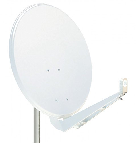 Nabo SAT STAR 801 hellgrau 80cm HD Satellitenschüssel Sat Antenne Spiegel lichtgrau weiß