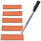 Magnetstreifen Etiketten orange 100x30 mm - 25 Stück - beschreibbar incl. Stift