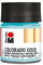 Marabu 12640005764 - Metallic Effektfarbe, Colorado Gold blau silber 50 ml, auf Wasserbasis, lichtecht, wetterfest, schnell trocknend, zum Pinseln und Tupfen auf saugenden Untergründen