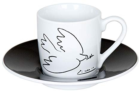 Könitz Picasso La Colombe De La Paix Espresso Set, 2-tlg., Espresso Tasse, Becher, Untertasse, Porzellan, 85 ml, 11 5 053 1989