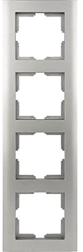 REV Matrix, 4-fach Rahmen Steckdose, Rahmen Taster, Ausschalter etc., platin