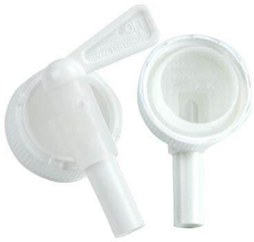 38mm Quick Serve Tap for Bottles, Containers & Hedpaks | White | 3 Pack