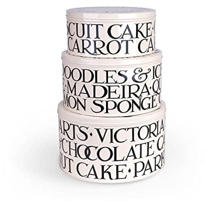 Elite Tins Emma Bridgewater Black Toast Set of 3 Cake TINS - BT3146N