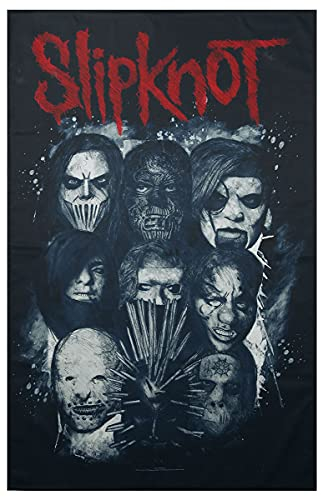 Slipknot Masks Unisex Flagge Multicolor 100% Polyester Band-Merch, Bands