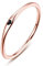 AVECON Women's Promise Wedding Ring with Black Heart Carve Stackable Rose Gold Ring Size T 1/2